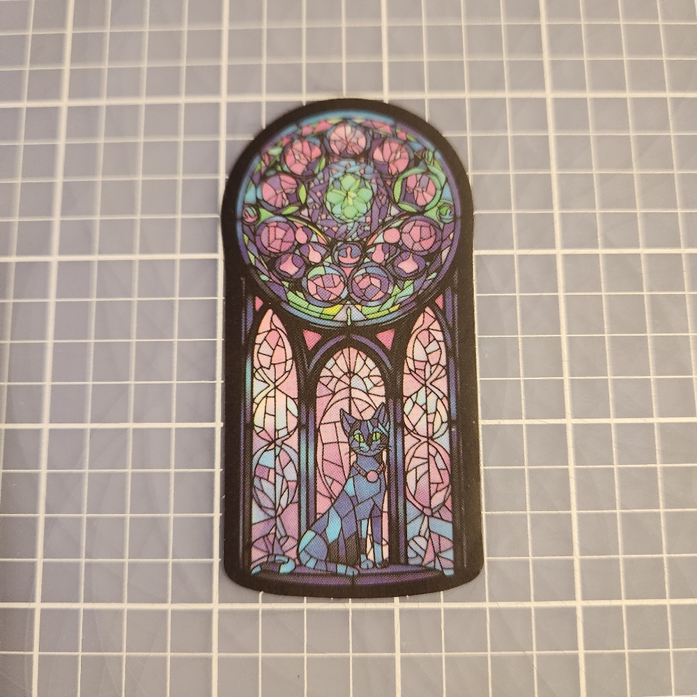10/$10 Sticker Stained Glass Black Cat Theme